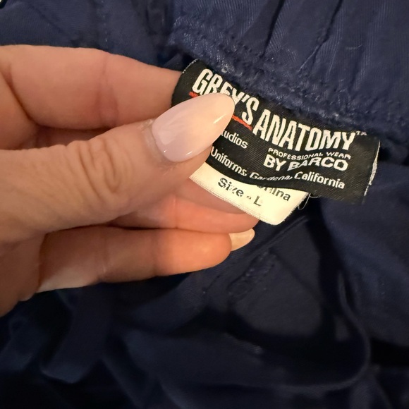 Grey's Anatomy Navy scrub Pants siize large - Picture 4 of 6